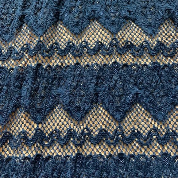 Nightcap Antoinette Dress in Navy & Nude - Picture 4 of 5